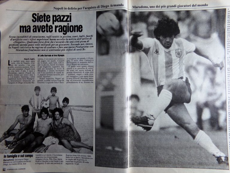 La Domenica del Corriere 14 Luglio 1984 Maradona Napoli Medjugorje …