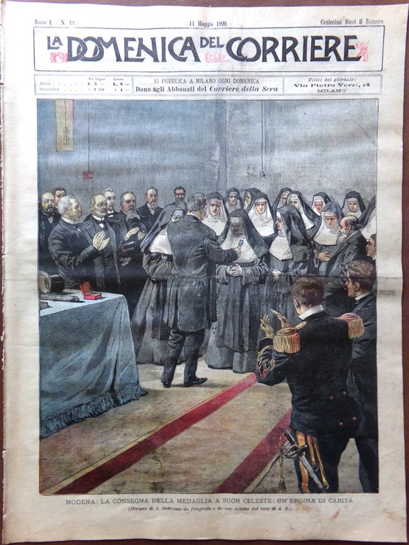 La Domenica del Corriere 14 Maggio 1899 Marenco Altamura Suor … | Immagine Gallery 1