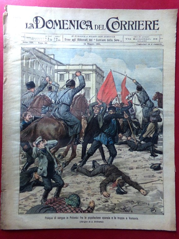 La Domenica del Corriere 14 Maggio 1905 Pasqua Polonia Marte … | Immagine Gallery 1