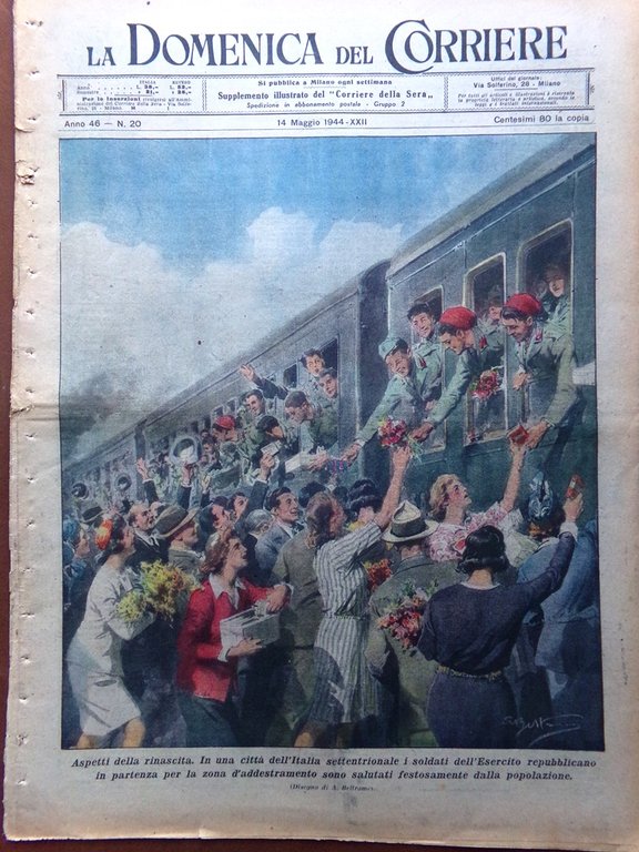 La Domenica del Corriere 14 Maggio 1944 WW2 Storia del … | Immagine Gallery 1