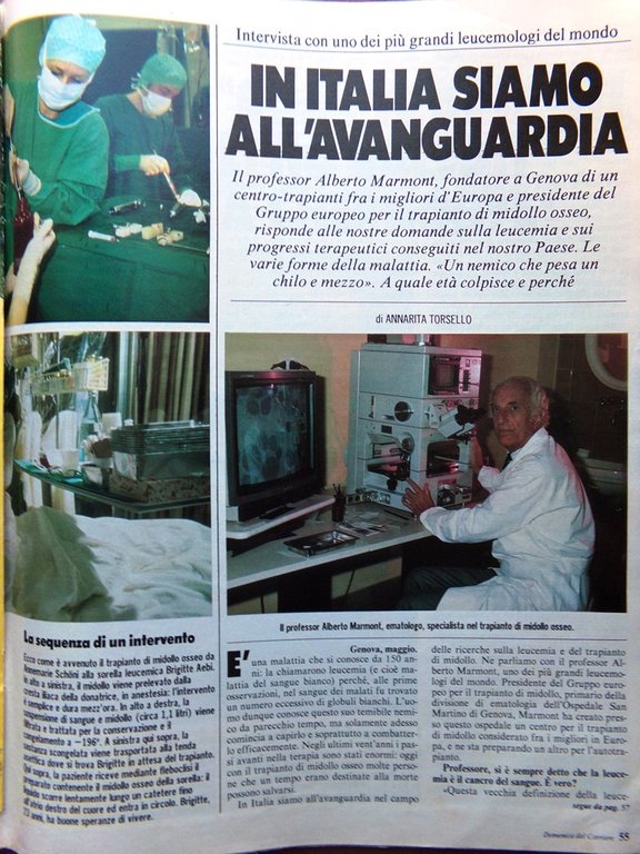 La Domenica del Corriere 14 Maggio 1987 Bongiorno Ustica Leucemia …