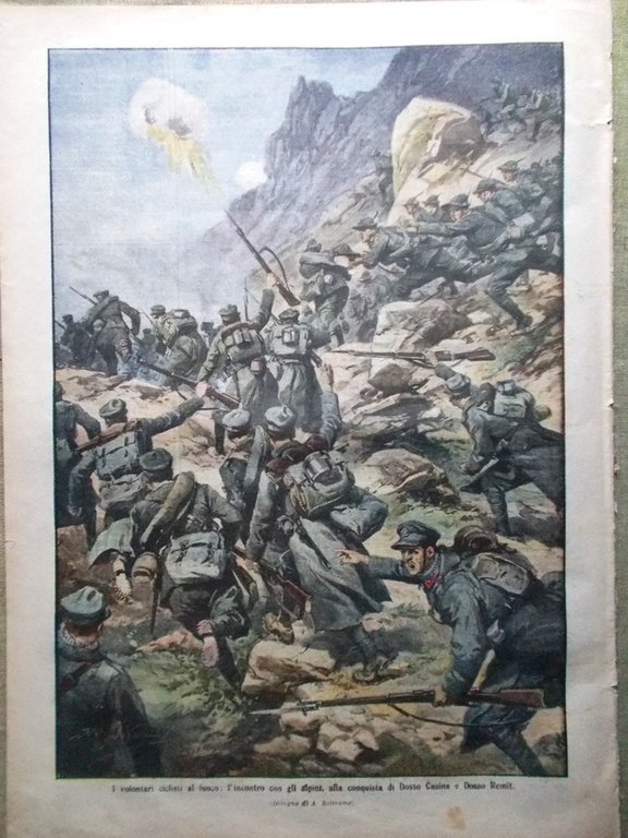 La Domenica del Corriere 14 Novembre 1915 WW1 Rancio Solferino …