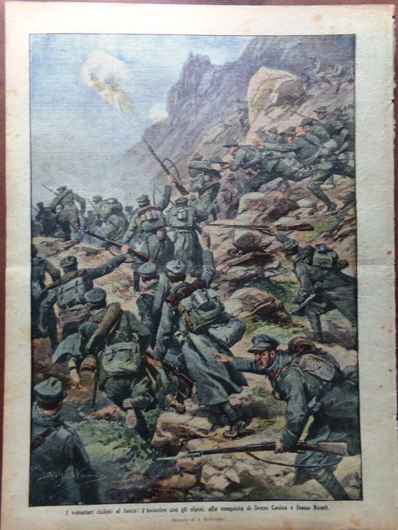 La Domenica del Corriere 14 Novembre 1915 WW1 Rancio Solferino …