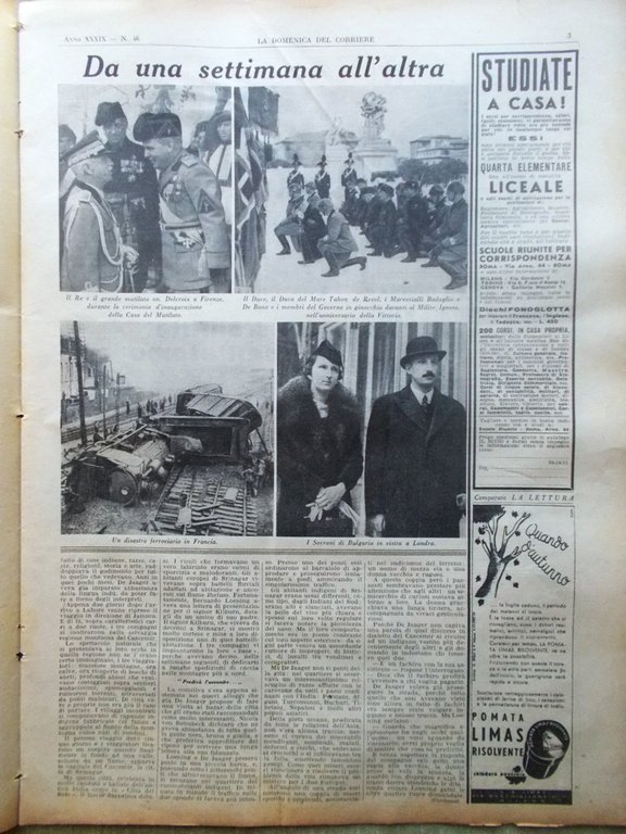 La Domenica del Corriere 14 Novembre 1937 San Pietro Alimentazione … | Immagine Gallery 3