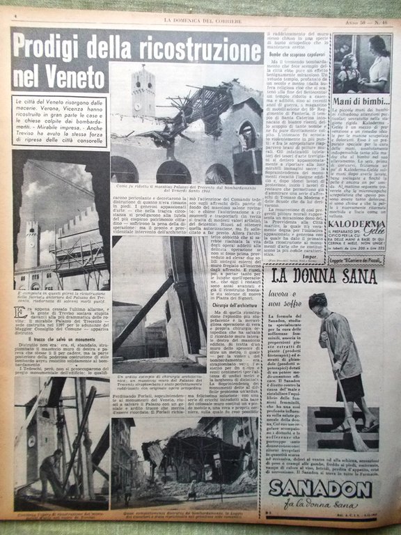 La Domenica del Corriere 14 Novembre 1948 Piccard Veneto Truman …