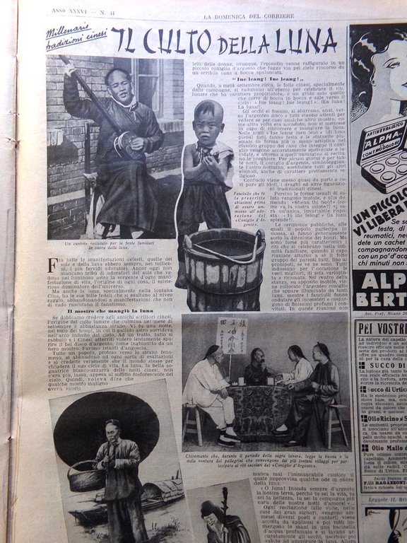 La Domenica del Corriere 14 Ottobre 1934 Mussolini Milano Culto …