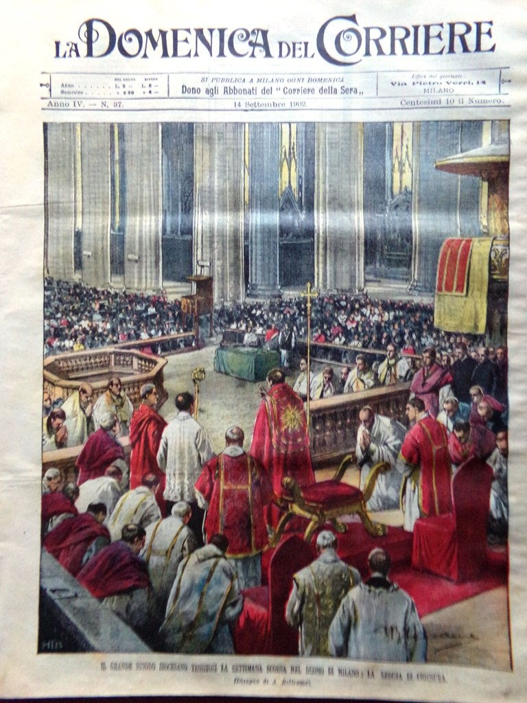 La Domenica del Corriere 14 Settembre 1902 Vallombrosa Festa Insenga …