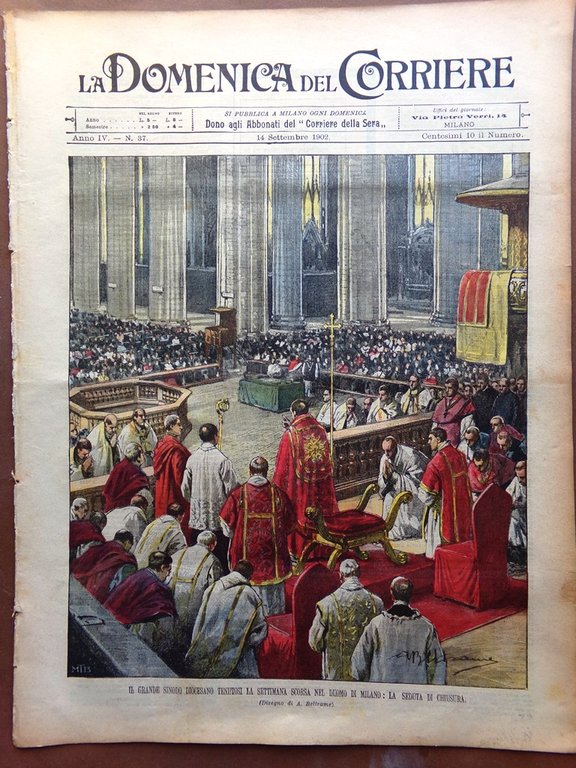 La Domenica del Corriere 14 Settembre 1902 Vallombrosa Festa Insenga …