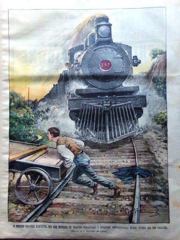 La Domenica del Corriere 14 Settembre 1902 Vallombrosa Festa Insenga …