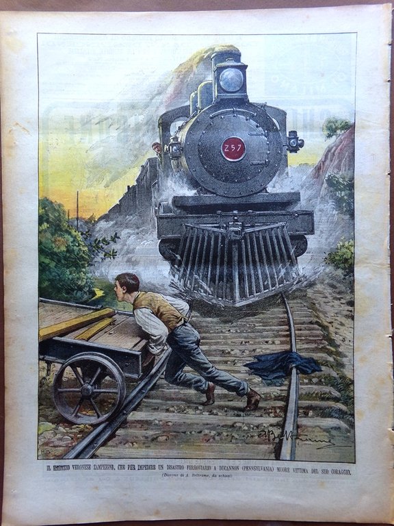 La Domenica del Corriere 14 Settembre 1902 Vallombrosa Festa Insenga …