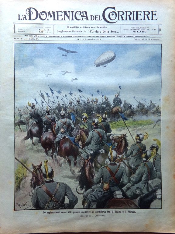 La Domenica del Corriere 14 Settembre 1913 Montfermeil Sigarette Oro … | Immagine Gallery 1