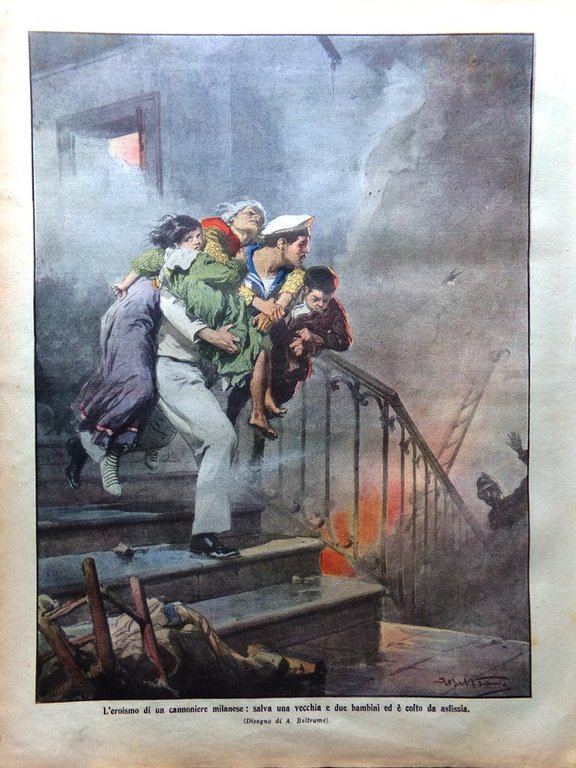 La Domenica del Corriere 14 Settembre 1913 Montfermeil Sigarette Oro …