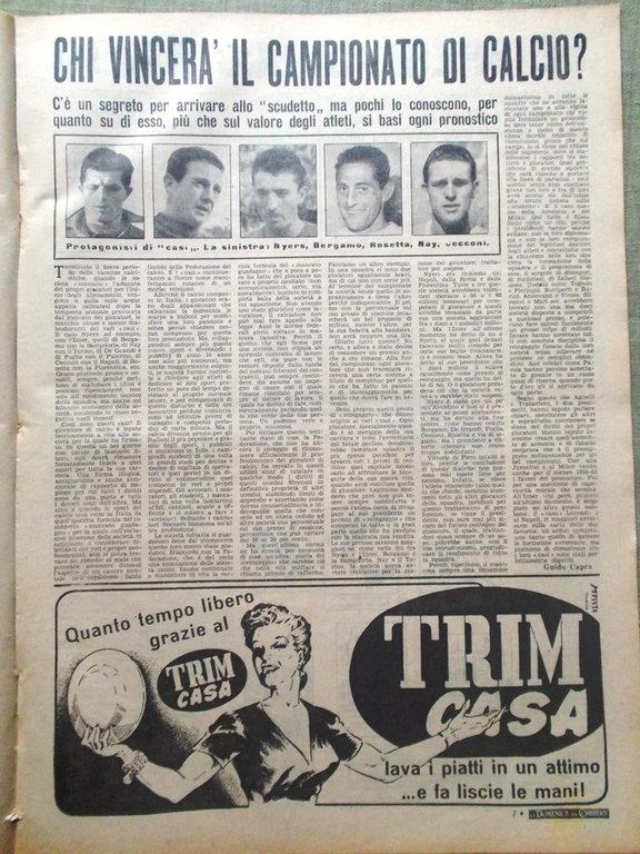 La Domenica del Corriere 14 Settembre 1952 Gallina Ascari Dimercaprolo … | Immagine Gallery 2