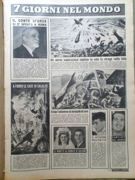 La Domenica del Corriere 14 Settembre 1952 Gallina Ascari Dimercaprolo … | Immagine Gallery 4