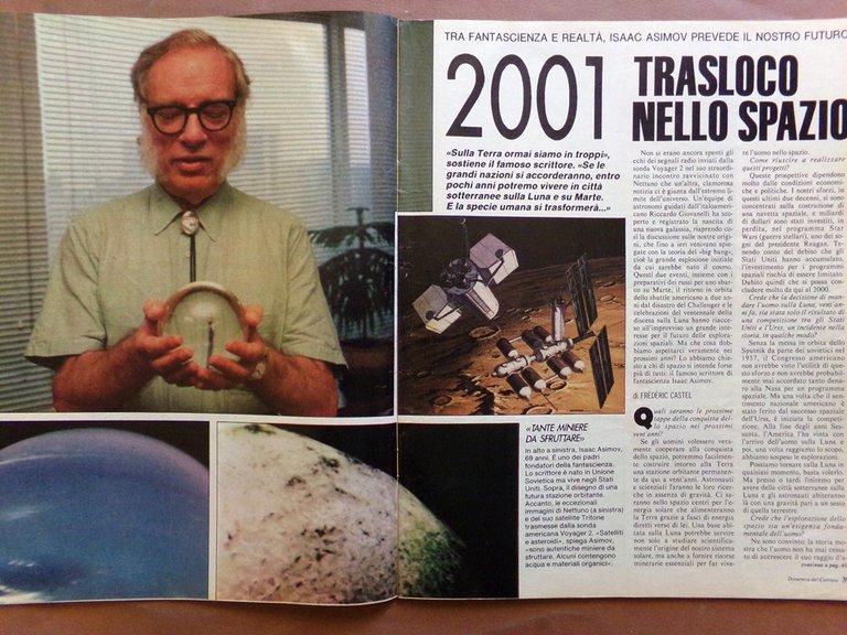 La Domenica del Corriere 14 Settembre 1989 Polcenigo Asimov Glaser …
