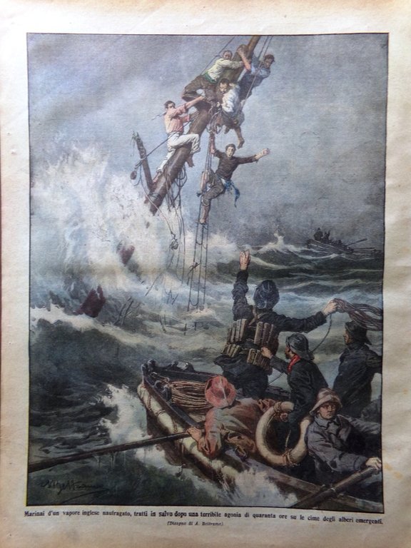 La Domenica del Corriere 15 Agosto 1909 Barcellona Spagna Marocco …