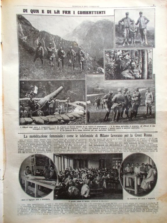 La Domenica del Corriere 15 Agosto 1915 WW1 Amalfi Varsavia …
