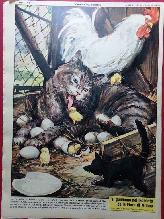 La Domenica del Corriere 15 Aprile 1962 Dischi Volanti Milano … | Immagine Gallery 3