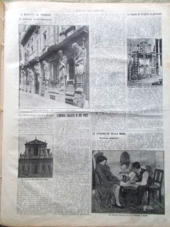 La Domenica del Corriere 15 Dicembre 1912 Omenoni Virgilio Sacro …