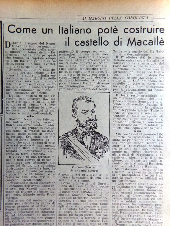 La Domenica del Corriere 15 Dicembre 1935 Tigrè Somalia Etiopia …