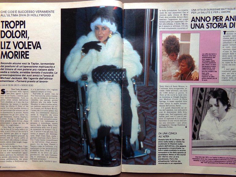 La Domenica del Corriere 15 Dicembre 1988 Liz Taylor Motocross …