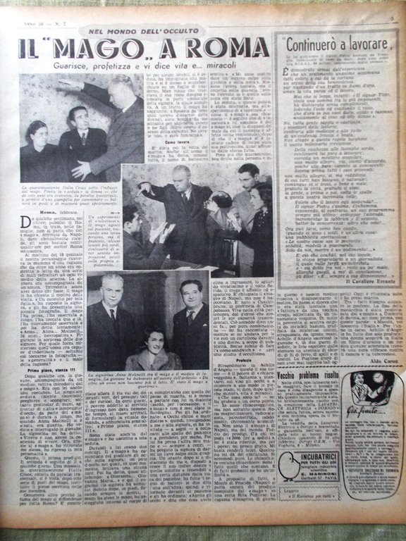 La Domenica del Corriere 15 Febbraio 1948 Televisione Olivecrona Budda …