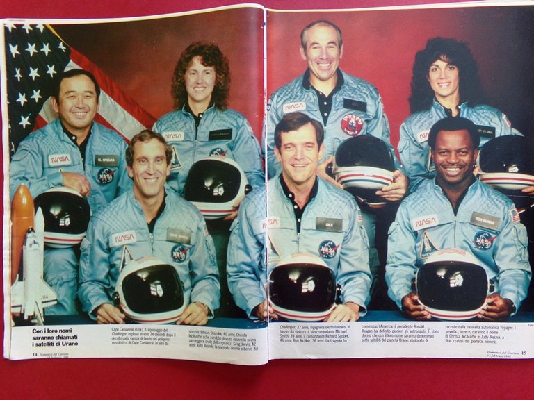 La Domenica del Corriere 15 Febbraio 1986 Disastro Challenger Berlusconi …