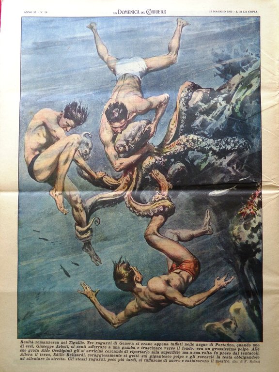 La Domenica del Corriere 15 Maggio 1955 Antona Traversi Giro …