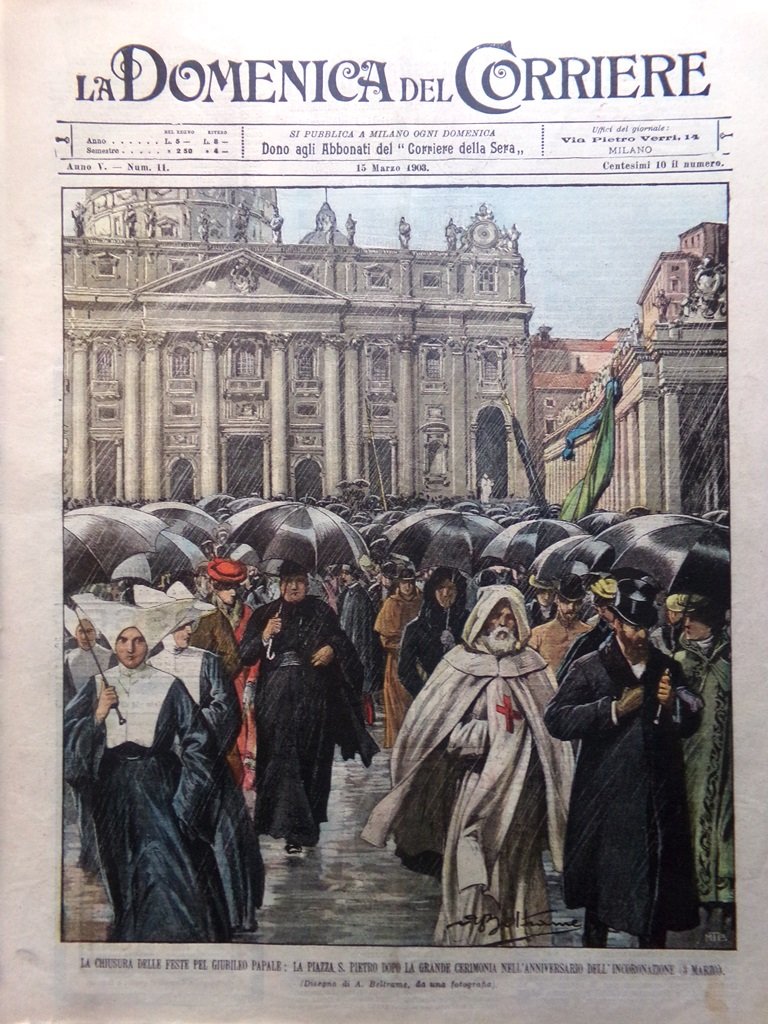 La Domenica del Corriere 15 Marzo 1903 Sanuto Mazzini Padova …