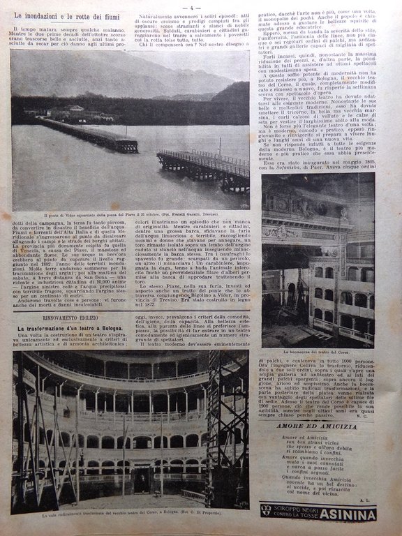 La Domenica del Corriere 15 Novembre 1903 Inondazioni in Veneto …