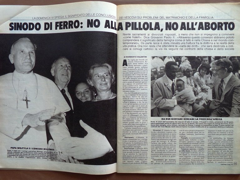 La Domenica del Corriere 15 Novembre 1980 Reagan David Aborto …