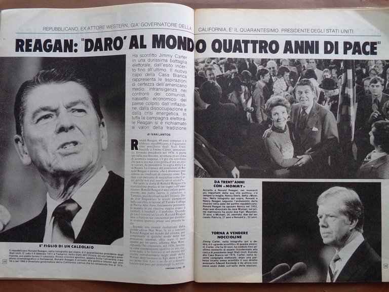 La Domenica del Corriere 15 Novembre 1980 Reagan David Aborto …
