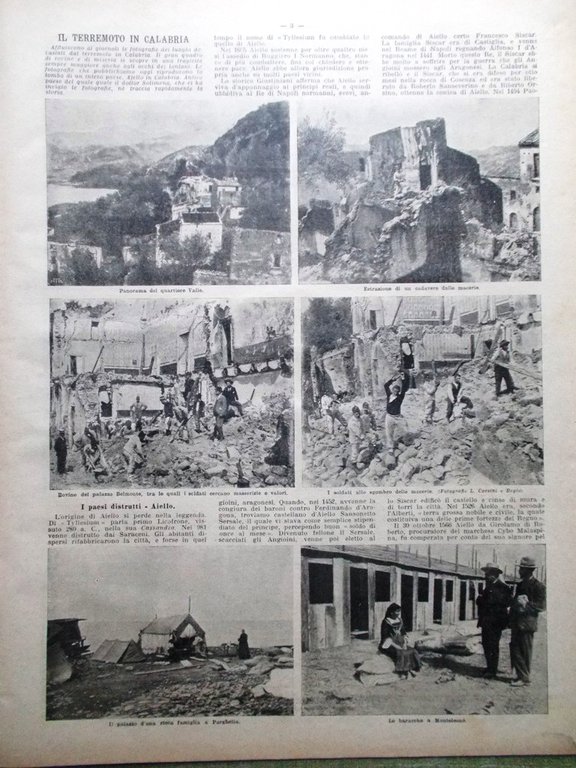 La Domenica del Corriere 15 Ottobre 1905 Tiflis Terremoto Calabria …