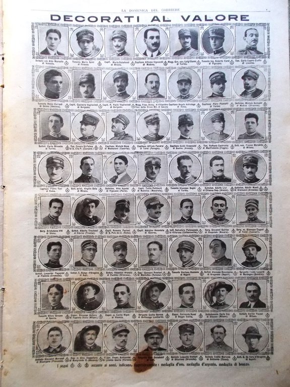 La Domenica del Corriere 15 Ottobre 1916 WW1 Battisti Drynos …
