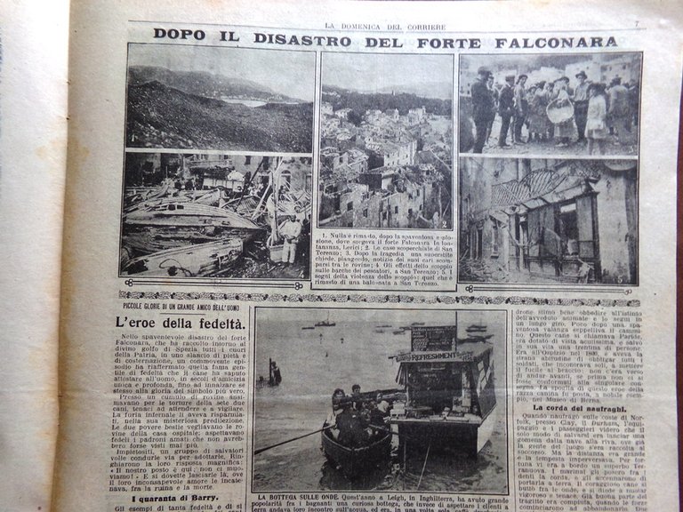 La Domenica del Corriere 15 Ottobre 1922 Disastro di Falconara …
