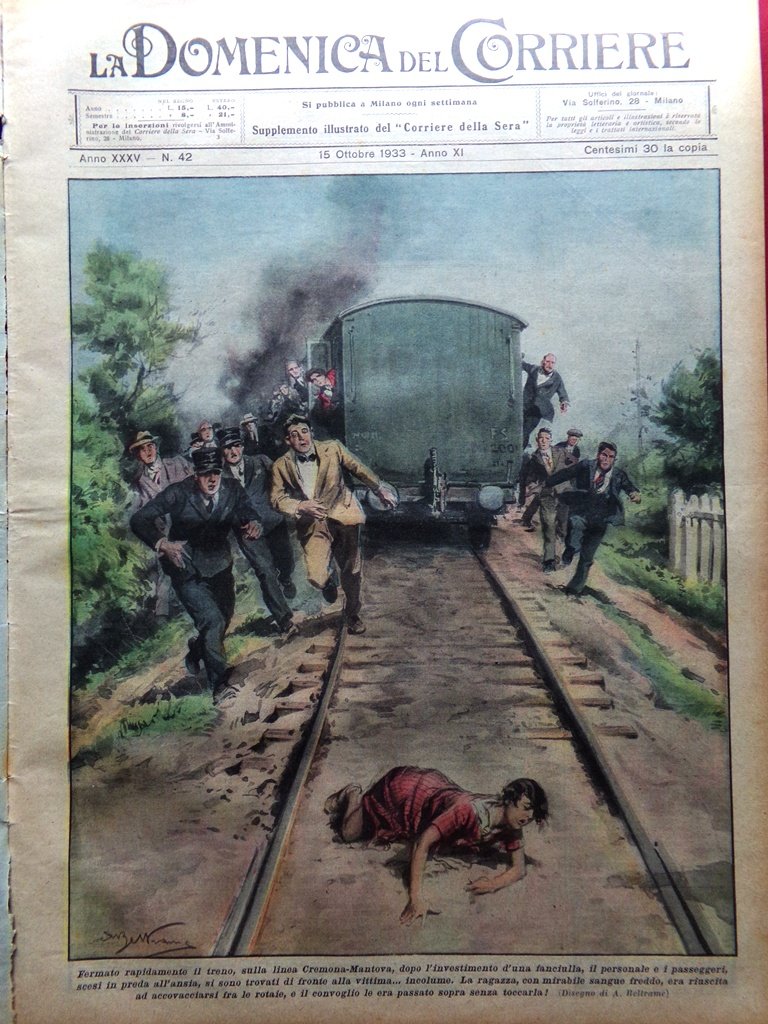 La Domenica del Corriere 15 Ottobre 1933 Lilì Roma Mario … | Immagine principale