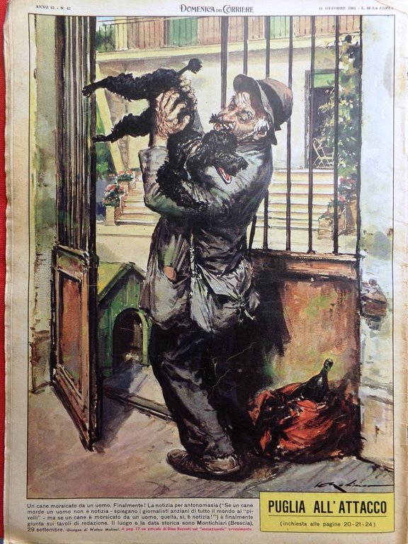 La Domenica del Corriere 15 Ottobre 1961 Conquista Libia Boschero …