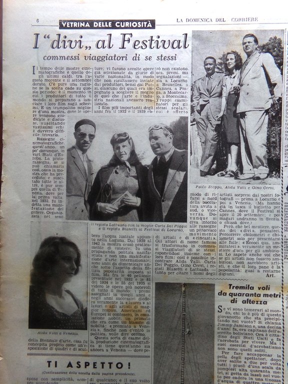 La Domenica del Corriere 15 Settembre 1946 Locarno Macchina di …