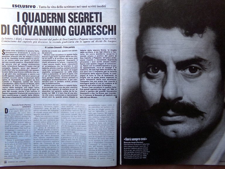 La Domenica del Corriere 15 Settembre 1984 Mazzola Guareschi Lauda …