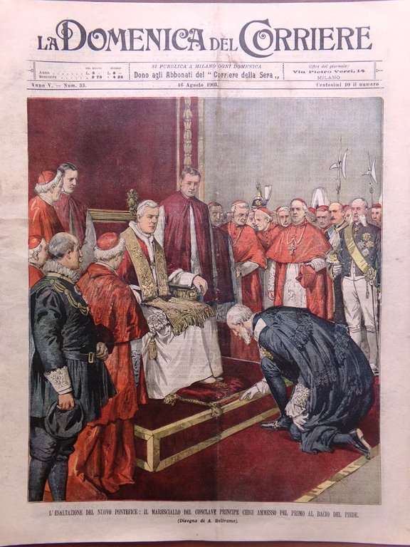 La Domenica del Corriere 16 Agosto 1903 Papa Pio X … | Immagine Gallery 1