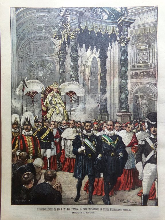 La Domenica del Corriere 16 Agosto 1903 Papa Pio X …