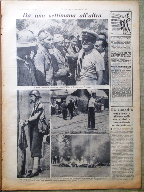 La Domenica del Corriere 16 Agosto 1936 Arca dell'Alleanza Borana …
