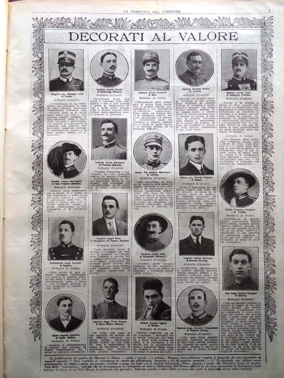 La Domenica del Corriere 16 Aprile 1916 WW1 Palloni Drago …