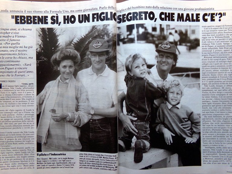 La Domenica del Corriere 16 Aprile 1987 Ferrari Lauda Madonna …