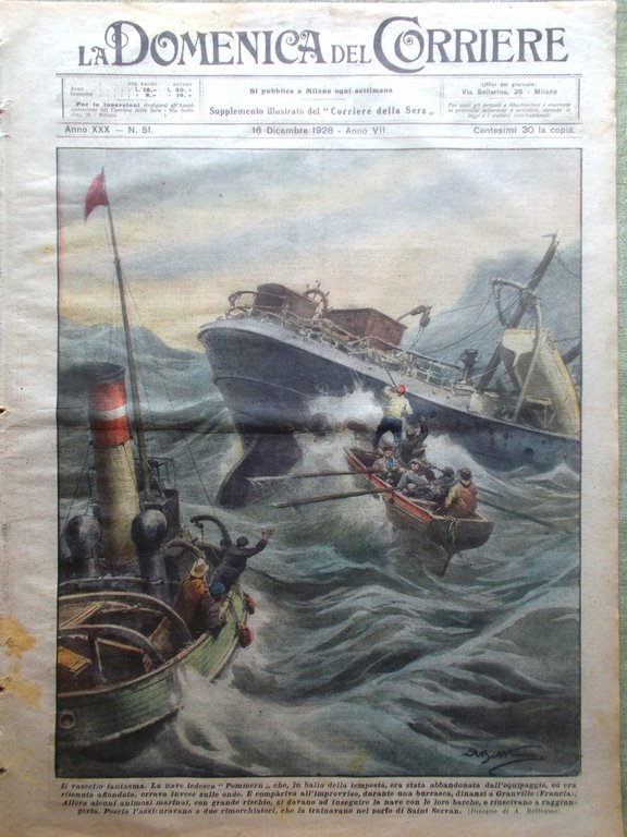 La Domenica del Corriere 16 Dicembre 1928 Magia Apparizioni Cittadini … | Immagine Gallery 1