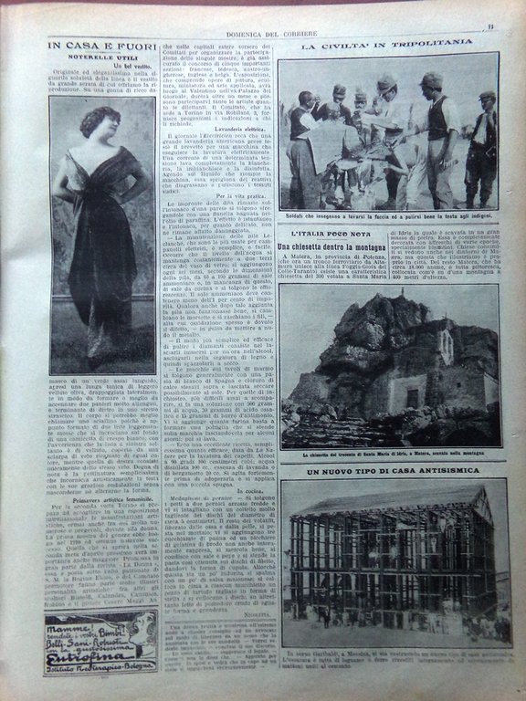 La Domenica del Corriere 16 Febbraio 1913 Guerra nei Balcani …