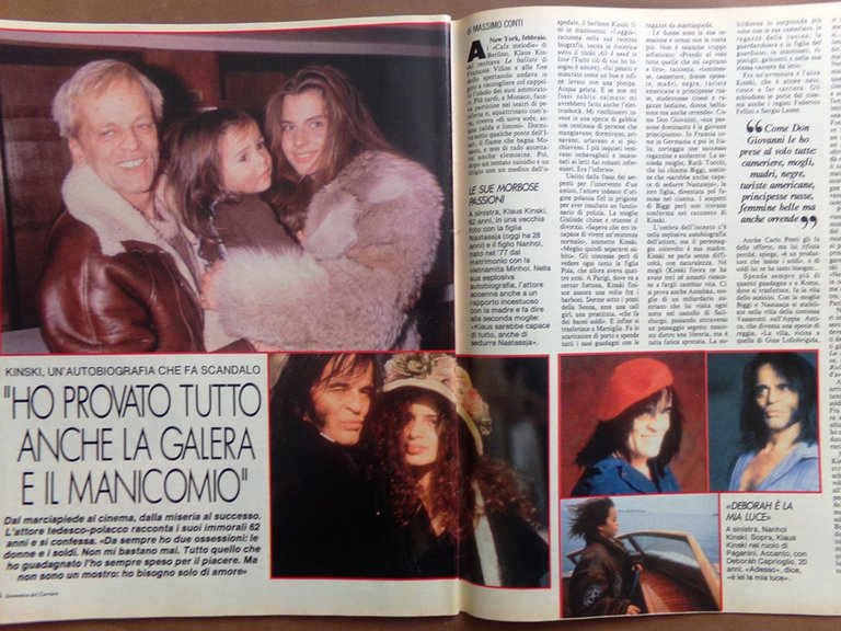 La Domenica del Corriere 16 Febbraio 1989 Sanremo Giacobetti Kinski …