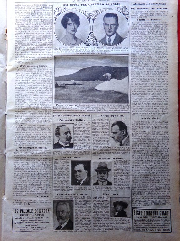 La Domenica del Corriere 16 Gennaio 1921 Nicola II Caruso …