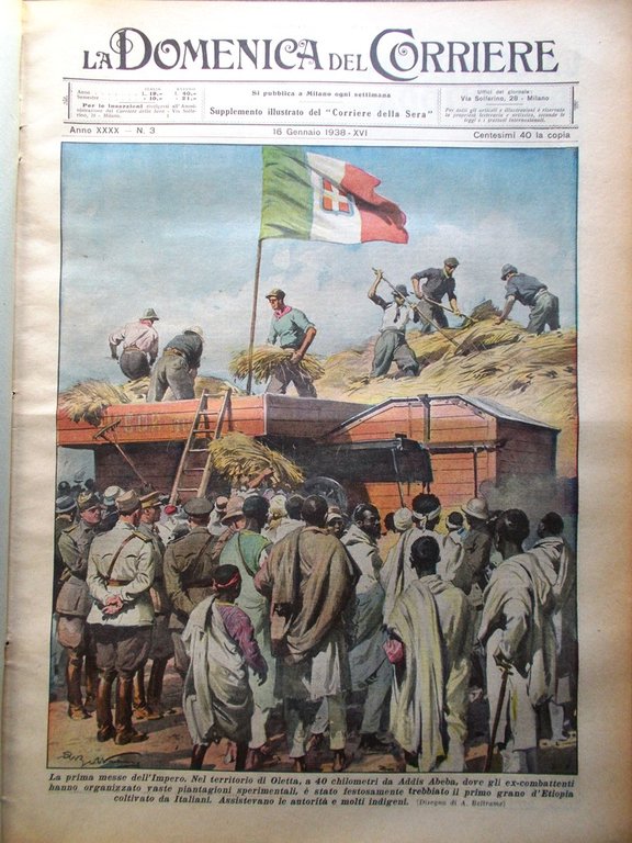 La Domenica del Corriere 16 Gennaio 1938 Deanna Durbin Shangai … | Immagine Gallery 1