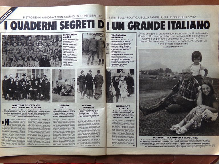 La Domenica del Corriere 16 Gennaio 1980 Nenni De Andrè …